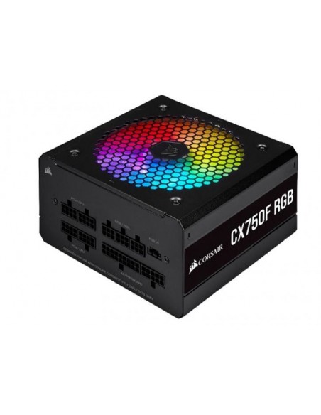 Corsair CX Series CX750F RGB unidad de fuente de alimentación 750 W 20-pin ATX ATX Negro