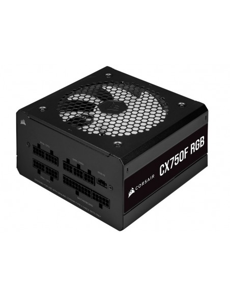 Corsair CX Series CX750F RGB unidad de fuente de alimentación 750 W 20-pin ATX ATX Negro