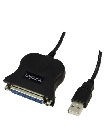 LogiLink UA0054A cambiador de género para cable Type A D-Sub 25-pin Negro