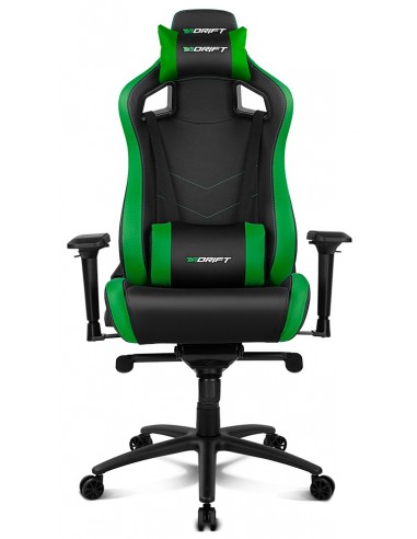 DRIFT DR500 Silla para videojuegos de PC Asiento acolchado tapizado Negro, Verde