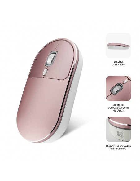SUBBLIM RATON OPTICO WIRELESS BLUETOOTH EXCELLENT GOLD ROSE