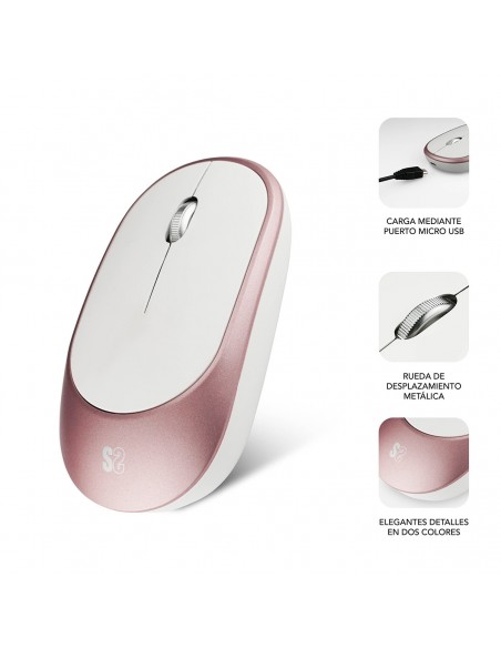 SUBBLIM RATON OPTICO WIRELESS BLUETOOTH SMART GOLD ROSE
