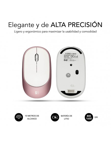 SUBBLIM RATON OPTICO WIRELESS BLUETOOTH SMART GOLD ROSE