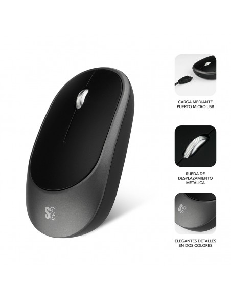 SUBBLIM RATON OPTICO WIRELESS BLUETOOTH SMART BLACK