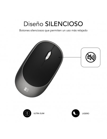 SUBBLIM RATON OPTICO WIRELESS BLUETOOTH SMART BLACK