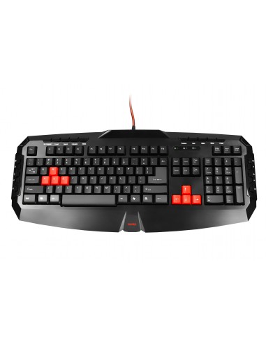 Mars Gaming MK1 teclado USB Inglés de EE. UU. Negro, Rojo
