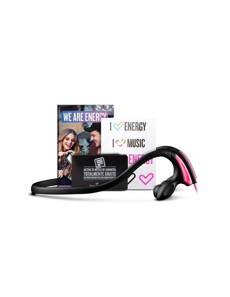 Energy Sistem Running Two Auriculares Banda para cuello Conector de 3,5 mm Rosa