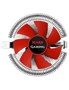 Mars Gaming MCPU1V2 ventilador de PC Procesador Enfriador 9 cm Rojo, Plata