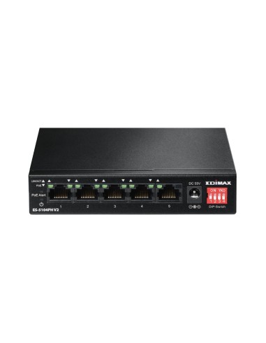 Edimax ES-5104PH V2 switch Fast Ethernet (10 100) Energía sobre Ethernet (PoE) Negro
