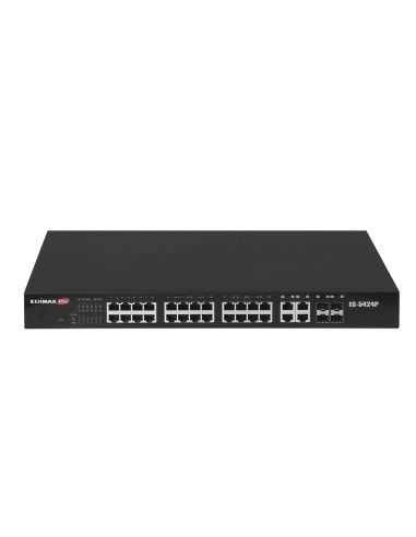 Edimax ES-5424P switch Fast Ethernet (10 100) Energía sobre Ethernet (PoE) 1U Negro