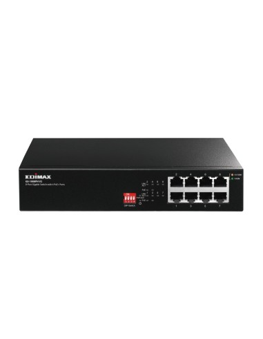 Edimax GS-1008PH V2 switch Gigabit Ethernet (10 100 1000) Energía sobre Ethernet (PoE) Negro