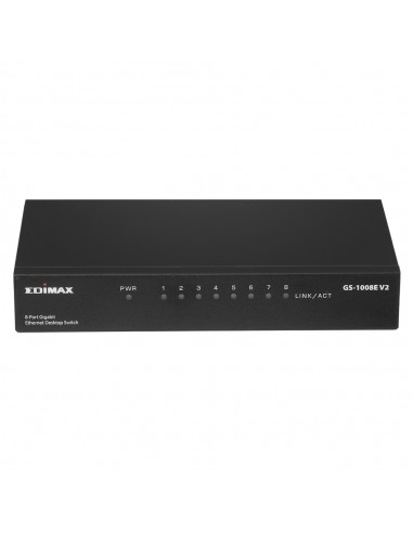 Edimax GS-1008E V2 switch No administrado Gigabit Ethernet (10 100 1000) Negro