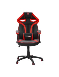 Woxter Stinger Station Alien Silla para videojuegos de PC Asiento acolchado Negro, Rojo