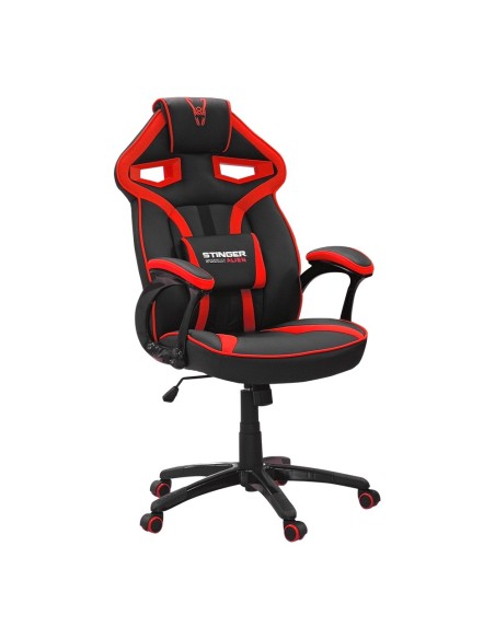 Woxter Stinger Station Alien Silla para videojuegos de PC Asiento acolchado Negro, Rojo
