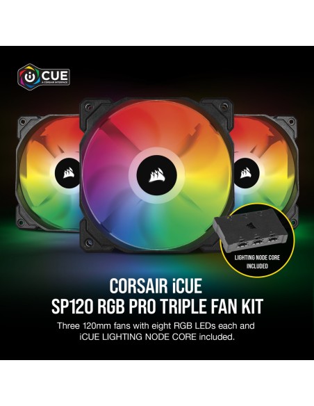 Corsair CO-9050094-WW ventilador de PC Carcasa del ordenador 12 cm Negro, Gris