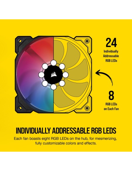 Corsair CO-9050094-WW ventilador de PC Carcasa del ordenador 12 cm Negro, Gris