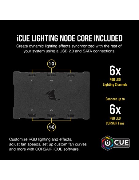 Corsair CO-9050094-WW ventilador de PC Carcasa del ordenador 12 cm Negro, Gris