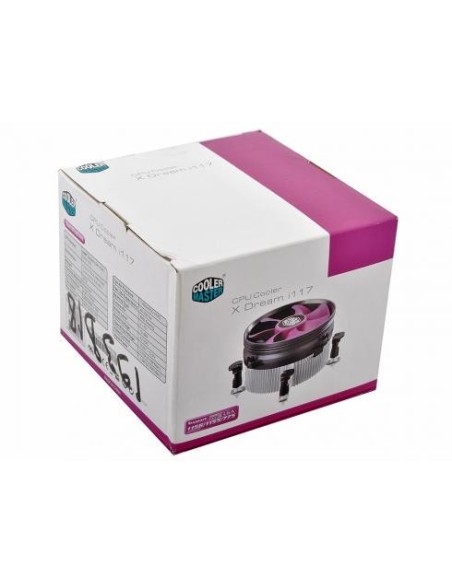Cooler Master X Dream i117 Procesador Enfriador 9,5 cm Aluminio, Violeta