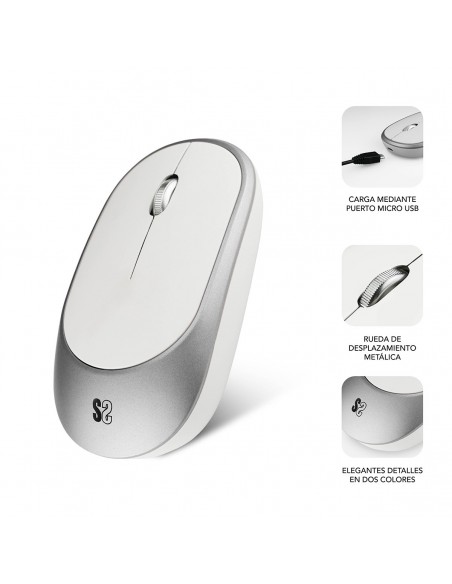 SUBBLIM RATON OPTICO WIRELESS BLUETOOTH SMART SILVER