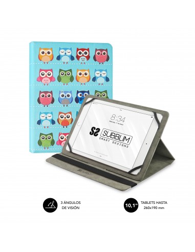SUBBLIM Funda Tablet Universal TRENDY CASE OWLS 10.1"