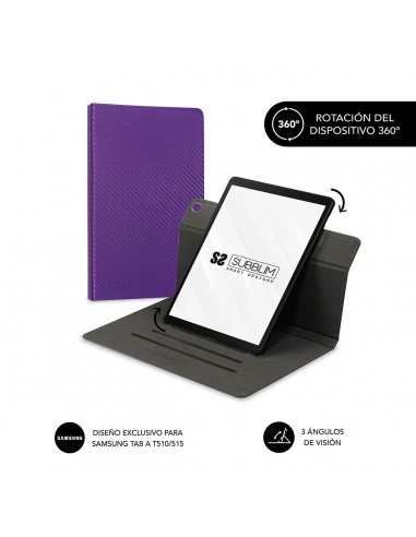SUBBLIM Funda Tablet ROTATE 360 EXCLUSIVE Case Samsung Tab A T510 515 10,1" Purple