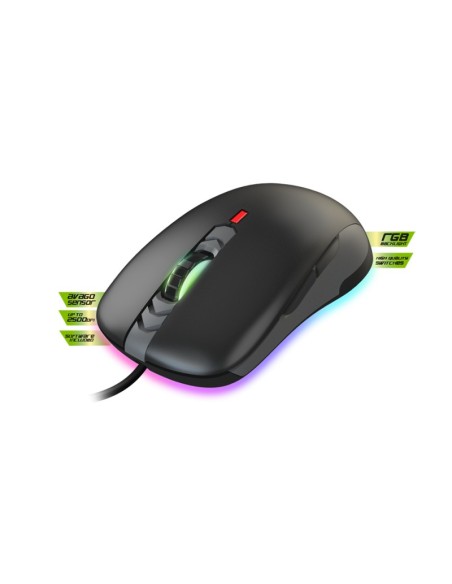 KeepOut X4Pro ratón Ambidextro USB tipo A Óptico 2500 DPI