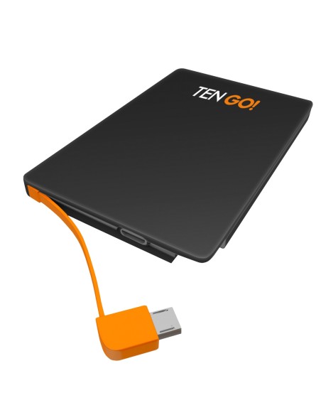 TEN GO! RT3101BT batería externa Polímero de litio 2600 mAh Negro, Naranja