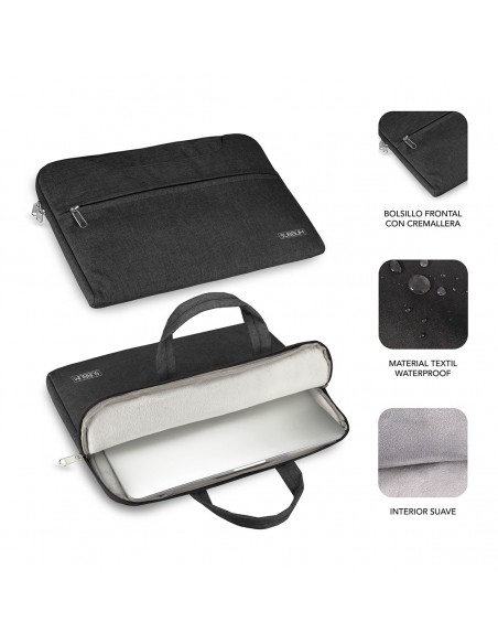SUBBLIM Funda Ordenador Business Laptop Sleeve 15,6" Black
