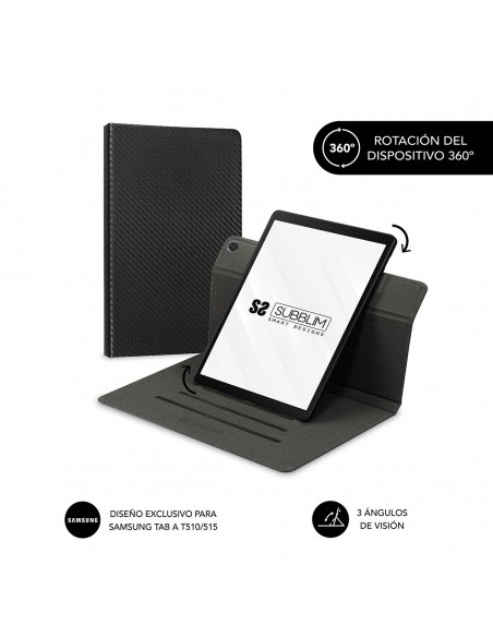 SUBBLIM Funda Tablet ROTATE 360 EXCLUSIVE Case Samsung Tab A T510 515 10,1" Black