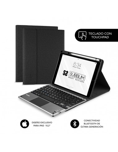SUBBLIM Funda con Teclado KEYTAB Pro BT Touchpad Ipad 10,2" Black