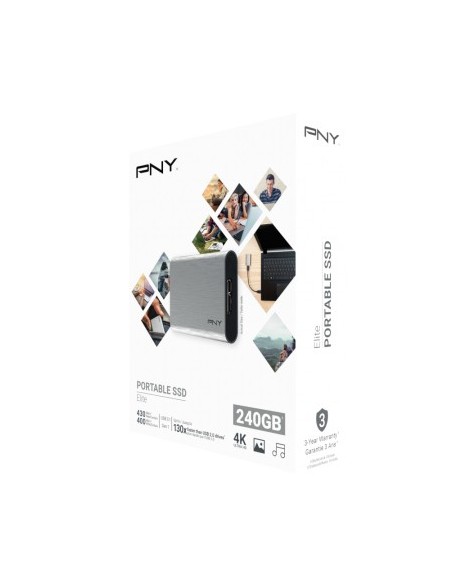 PNY Elite 240 GB Plata