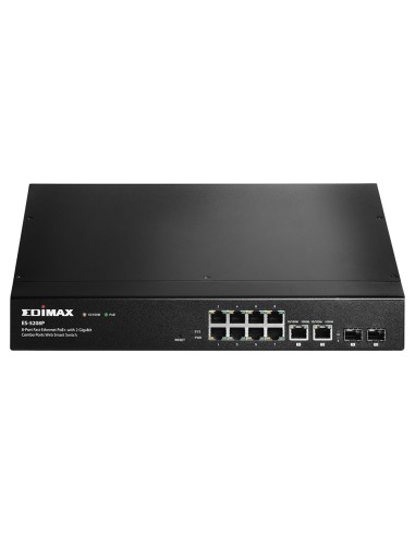 Edimax ES-5208P switch No administrado Fast Ethernet (10 100) Energía sobre Ethernet (PoE) Negro