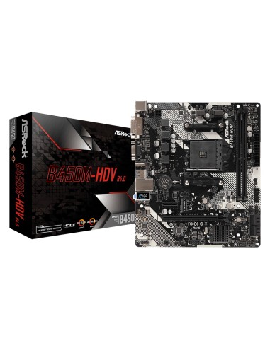 Asrock B450M-HDV R4.0 AMD B450 Zócalo AM4 micro ATX