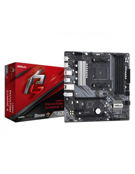 Asrock A520M Phantom Gaming 4 AMD A520 Zócalo AM4 micro ATX