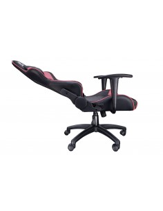 TALIUS Silla Gecko gaming negra rosa, brazos fijos, butterfly, base nylon, ruedas nylon, gas clase 4