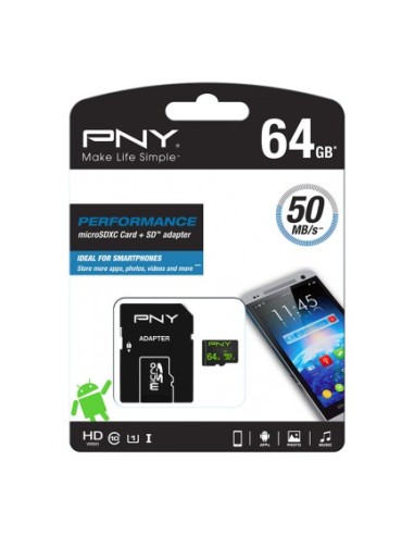 PNY Performance memoria flash 64 GB MicroSDXC UHS-I Clase 10