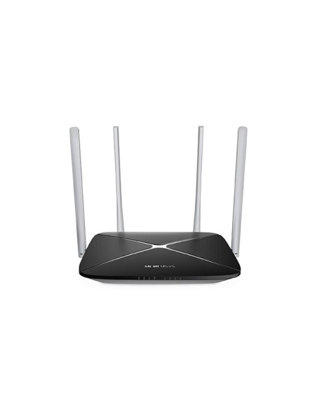 Mercusys AC12 router inalámbrico Ethernet rápido Doble banda (2,4 GHz   5 GHz) Negro