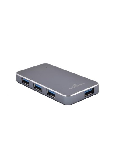 Bluestork HUB-USB3-4U-PS hub de interfaz USB 3.2 Gen 1 (3.1 Gen 1) Type-A 5000 Mbit s Aluminio