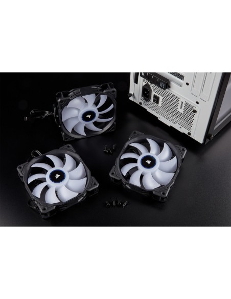 Corsair Air CO-9050082-WW ventilador de PC Carcasa del ordenador 12 cm Negro, Blanco