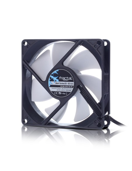 Fractal Design Silent Series R3 92mm Carcasa del ordenador Ventilador 9,2 cm Negro, Blanco