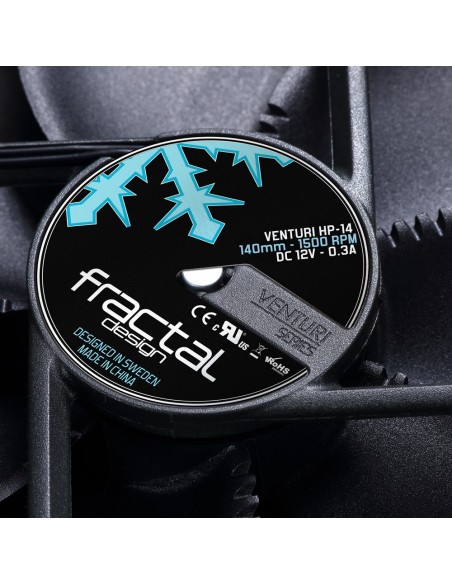 Fractal Design Venturi HP-14 PWM Carcasa del ordenador Ventilador 14 cm Negro, Gris