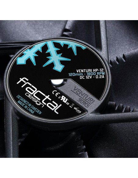 Fractal Design Venturi HP-12 PWM Carcasa del ordenador Ventilador 12 cm Negro, Gris