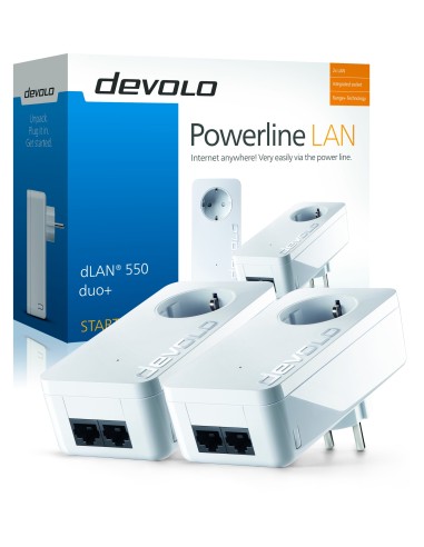 Devolo dLAN 550 duo+ Starter Kit PLC 500 Mbit s Ethernet Blanco 2 pieza(s)