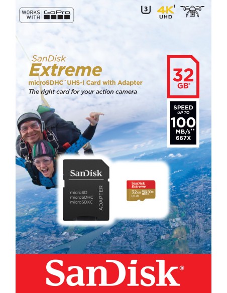 SanDisk Extreme memoria flash 32 GB MicroSDHC UHS-I Clase 10