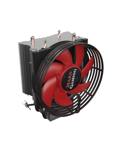 Mars Gaming MCPU117 ventilador de PC Procesador Enfriador 9 cm Negro, Metálico, Rojo