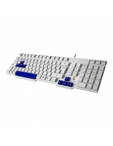 Mars Gaming MKRM teclado USB QWERTY Español Azul, Blanco