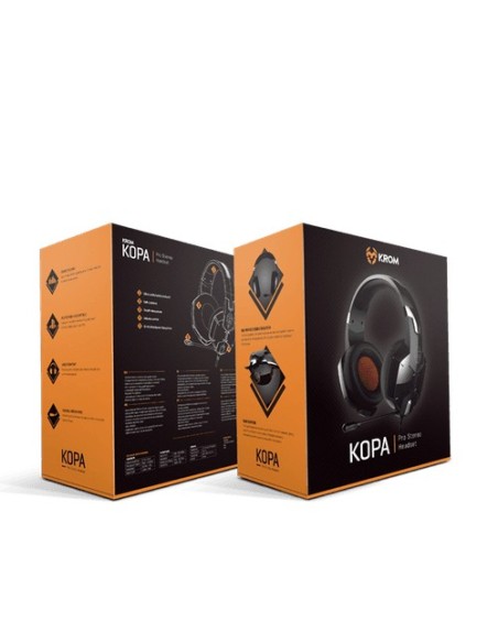 Krom Kopa Auriculares Diadema Conector de 3,5 mm Negro