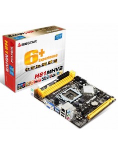 Biostar H81MHV3 placa base Intel® H81 LGA 1150 (Zócalo H3) micro ATX