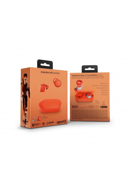 Energy Sistem Sport 2 True Wireless Auriculares Dentro de oído USB Tipo C Bluetooth Naranja