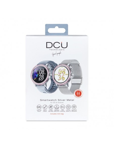 DCU Advance Tecnologic 34157050 reloj deportivo Pantalla táctil Bluetooth Plata
